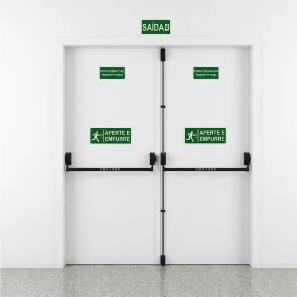 porta corta fogo p90 dupla branca