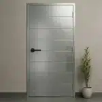 porta corta fogo p90 frisada aço galvanizado