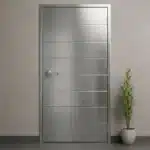 porta corta fogo p90 frisada aço inox