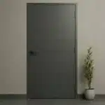 porta corta fogo p90 frisada cinza