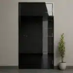 porta corta fogo p90 frisada preto brilhante