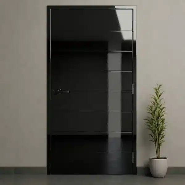 porta corta fogo p90 frisada preto brilhante