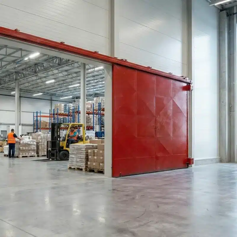 Portão industrial de correr corta fogo P240